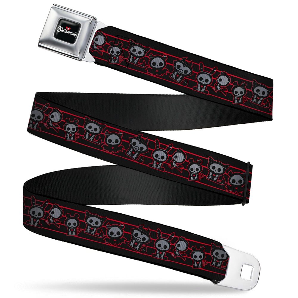 8274 Skelanimals Belt, Seatbelt Buckle Belt, Skelanimals Six Character